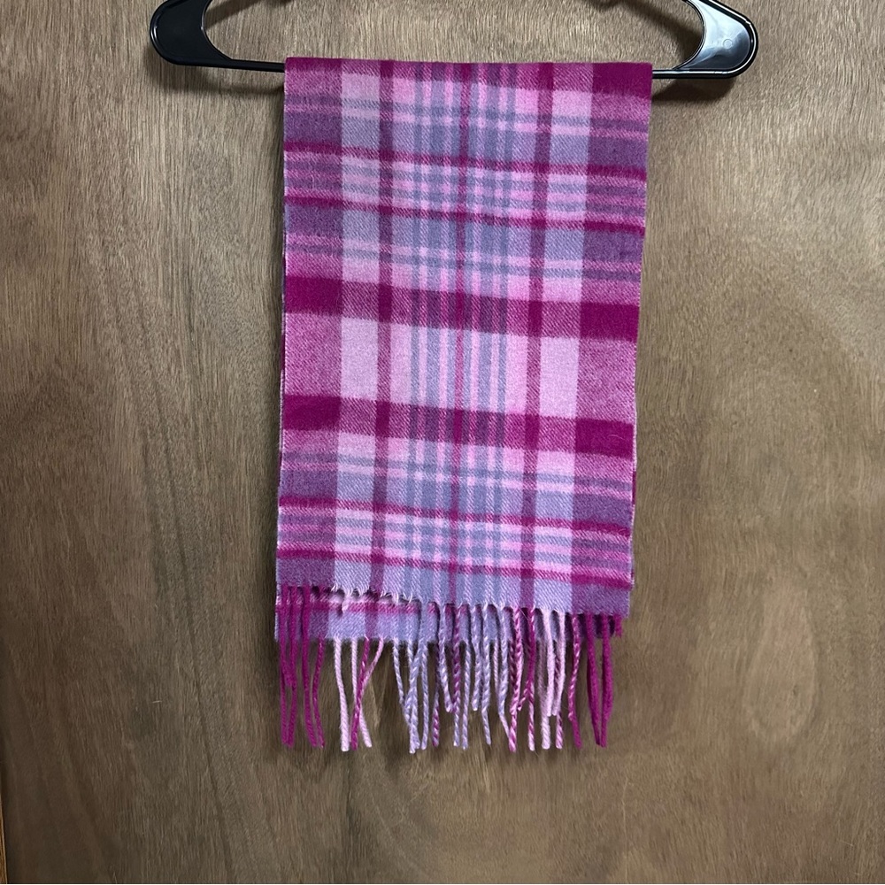Pink Purple Plaid Scarf